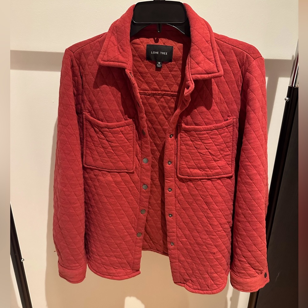 Love Tree soft blazer/cardigan. Burnt orange.